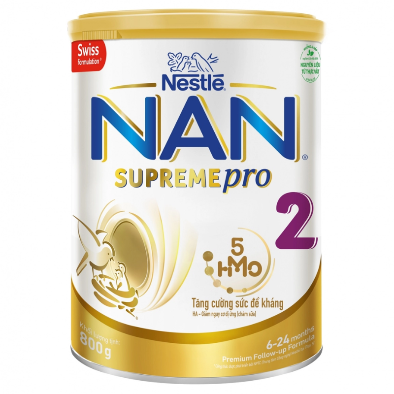 Sữa Nan Supreme Pro 5HMO số 2 800g (6-24 tháng)