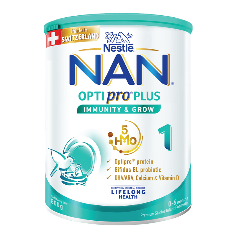 Sữa bột NAN Optipro Plus số 1 800g (0-6 tháng)