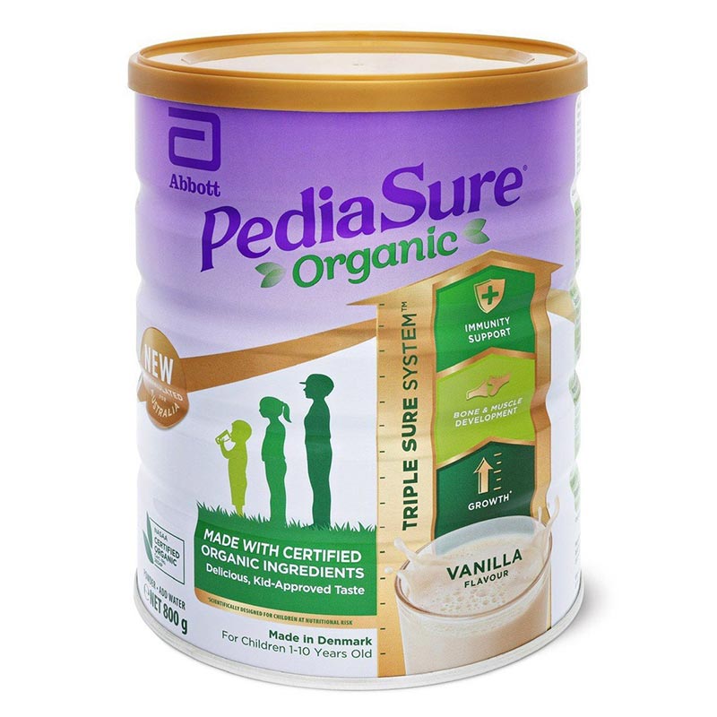 Sữa bột PediaSure Organic hương vani 800g (1-10 tuổi)