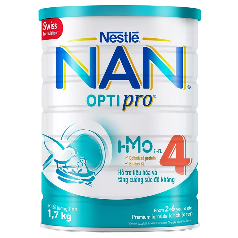 Sữa NAN HMO Optipro số 4 - 1.7kg (2-6Y)