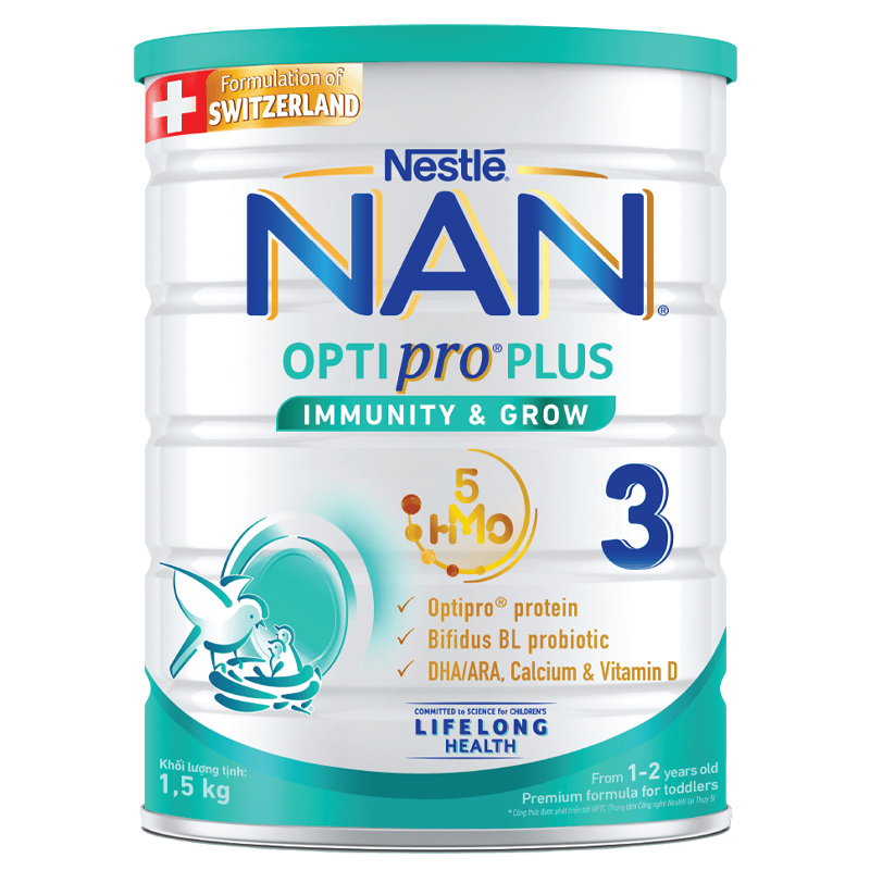 Sữa bột NAN Optipro Plus số 3 1.5kg (1-2 tuổi)