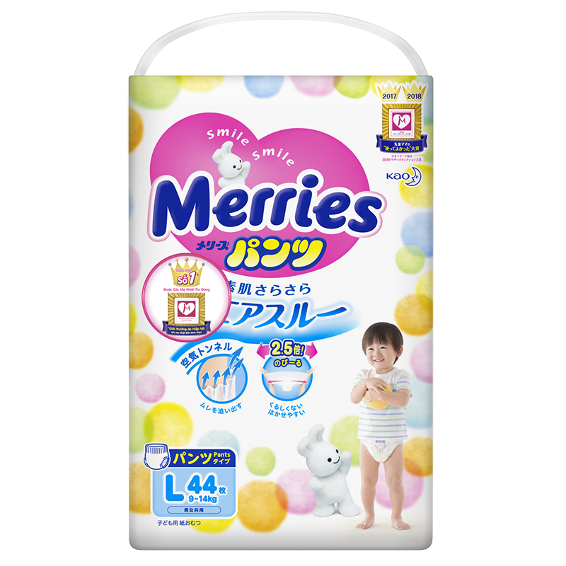 Tã - bỉm quần Merries L44 (9-14kg)