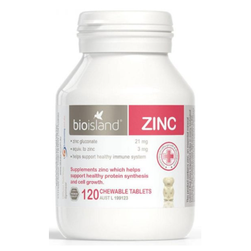 Viên uống bổ sung kẽm Bio Island Zinc (120 viên)