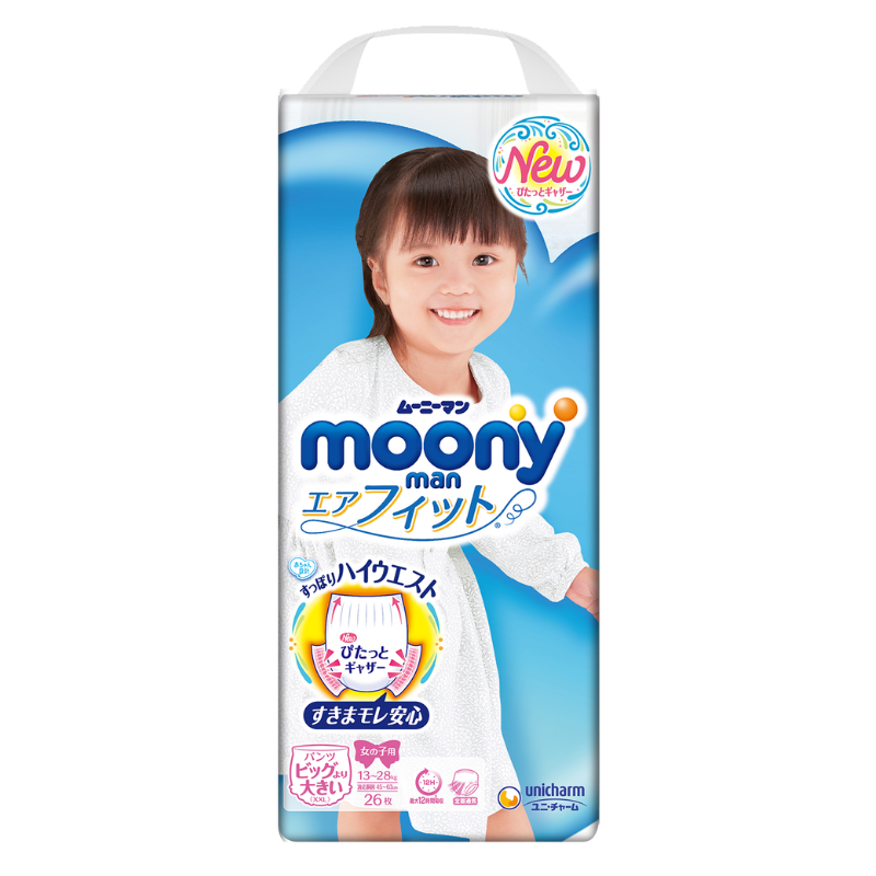 Tã - Bỉm quần Moony XXL26 bé gái (13-25kg)