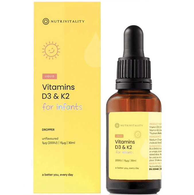 Vitamins D3 & K2 MK7 For Infants cho bé