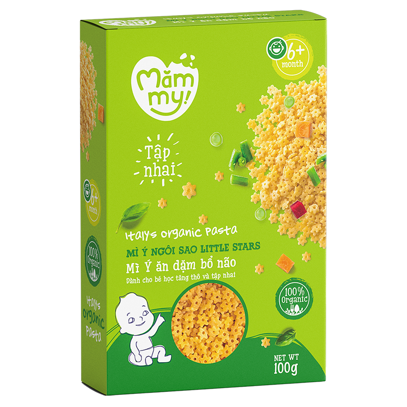 Mì Ý tập nhai Mămmy hình ngôi sao (100g)