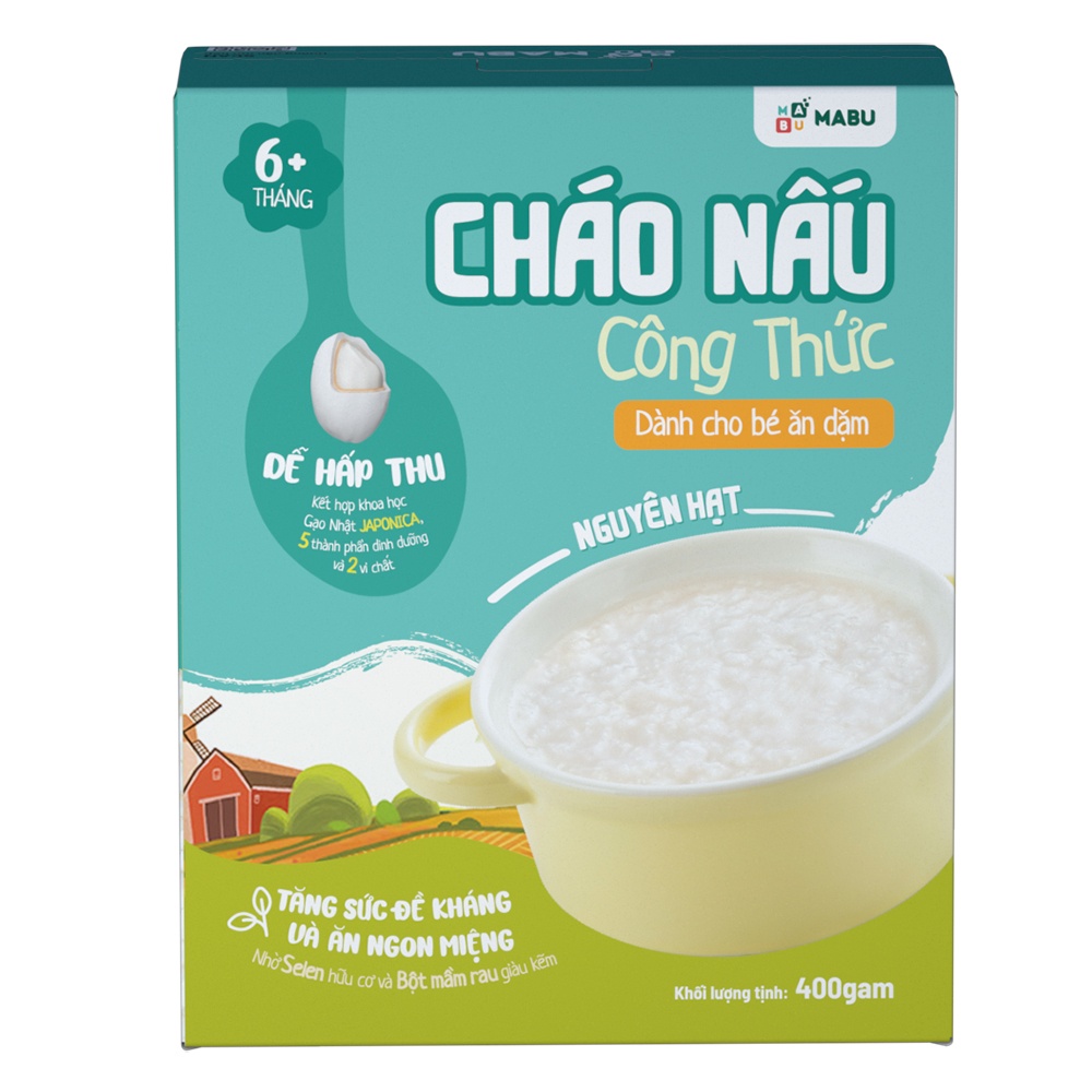 Cháo ăn dặm nguyên hạt Mabu 400g