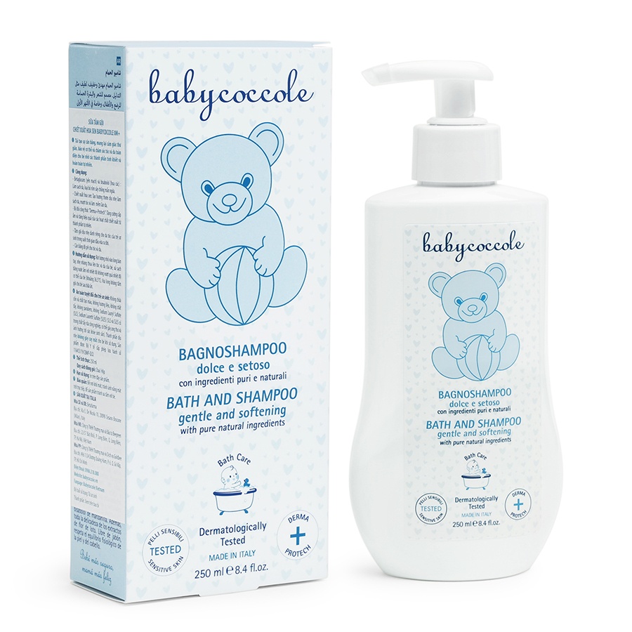 Sữa tắm gội cho bé Babycoccole hoa sen 250ml 0M+