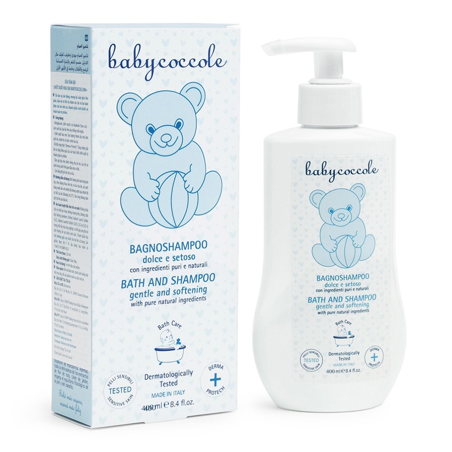 Sữa tắm gội cho bé Babycoccole hoa sen 400ml 0M+