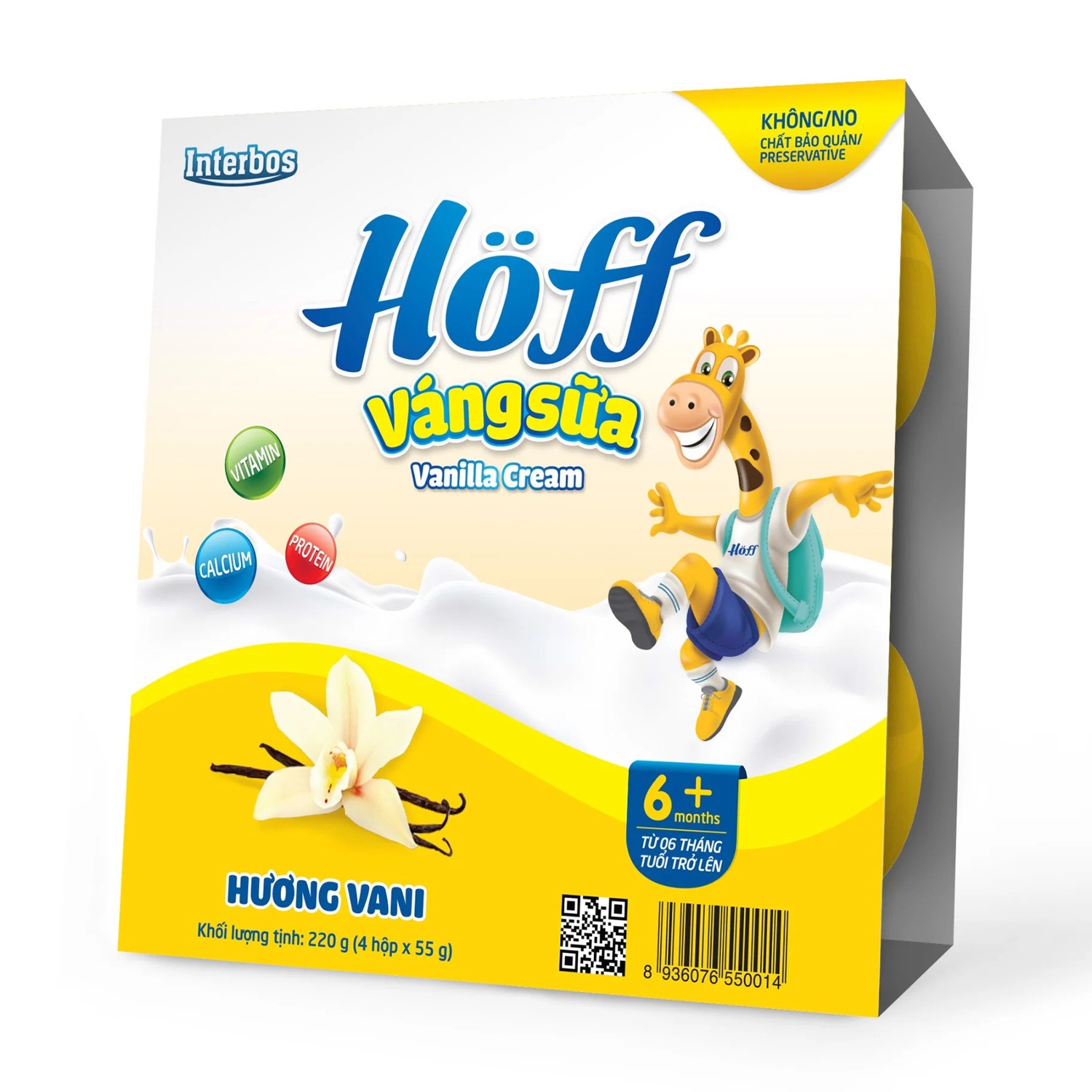 Váng sữa Hoff vị Vani 4x55g