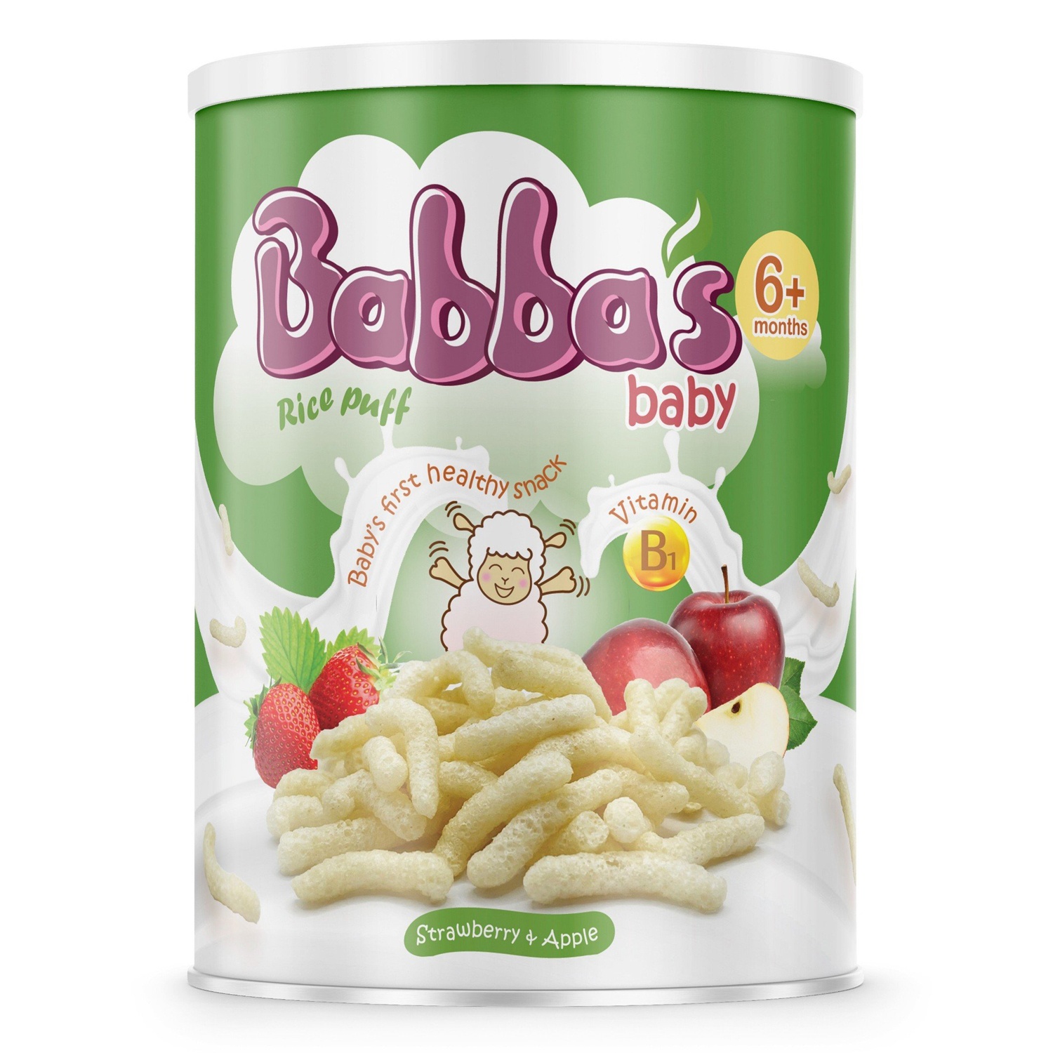 Bánh gạo Babba's Baby vị Dâu táo 40g