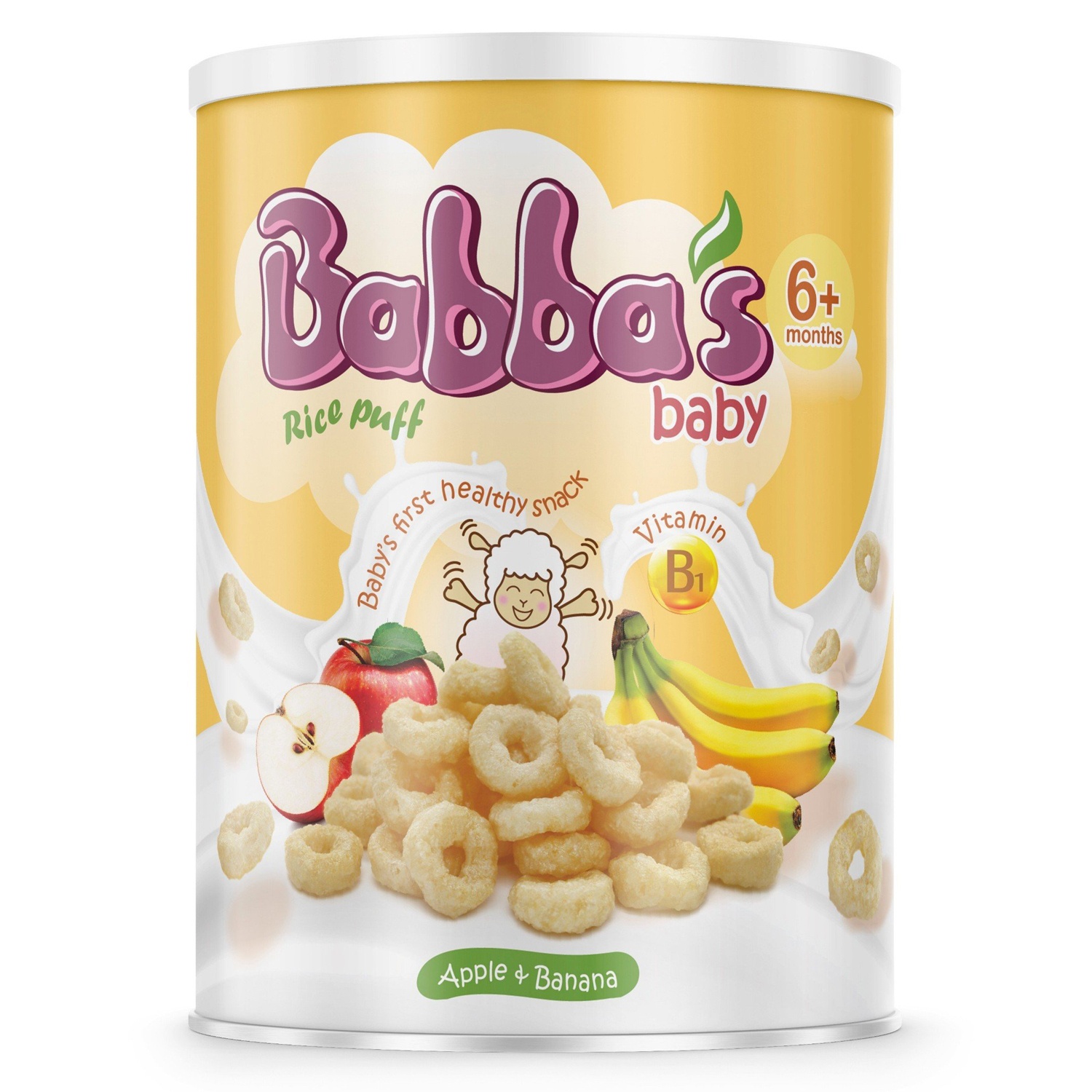 Bánh gạo Babba's Baby vị Táo Chuối 45g