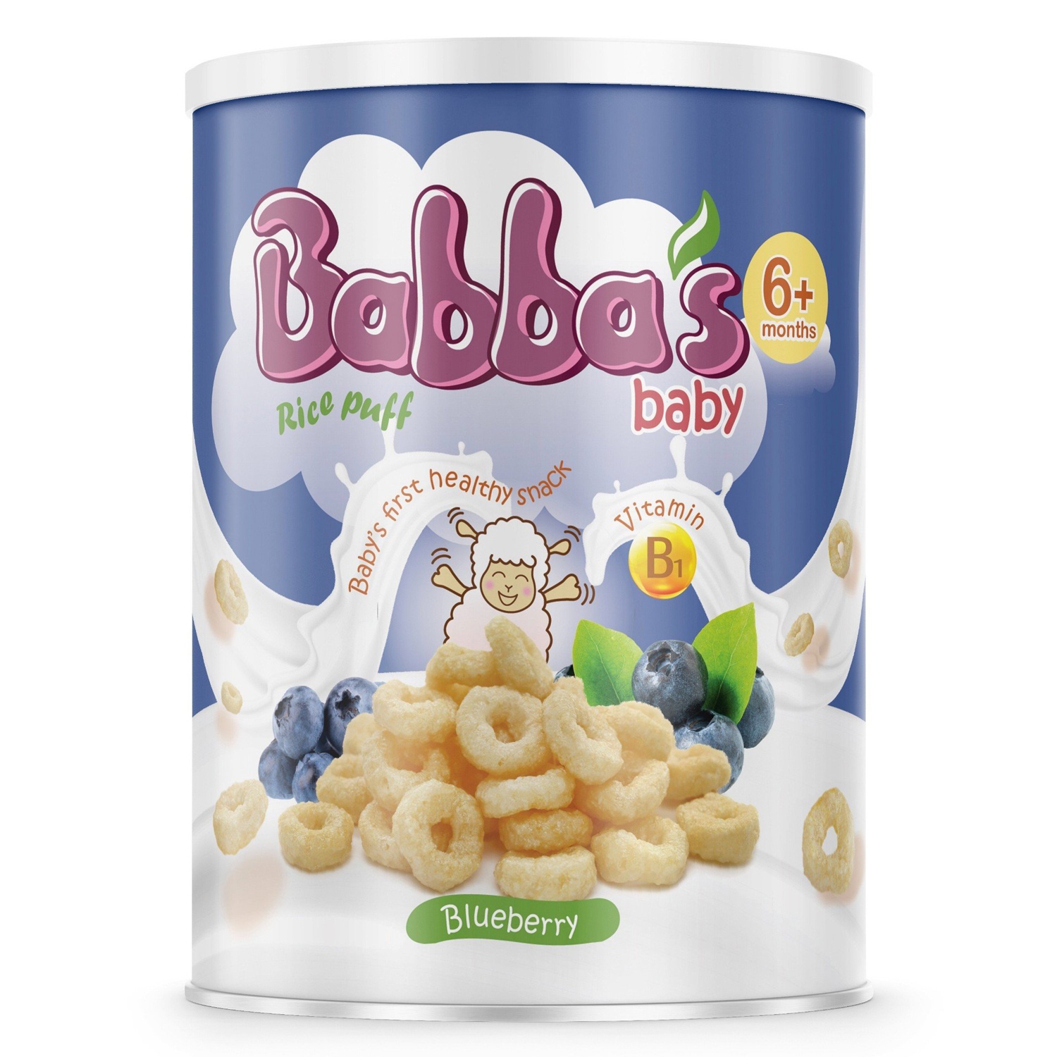 Bánh gạo Babba's Baby vị việt quất 45g