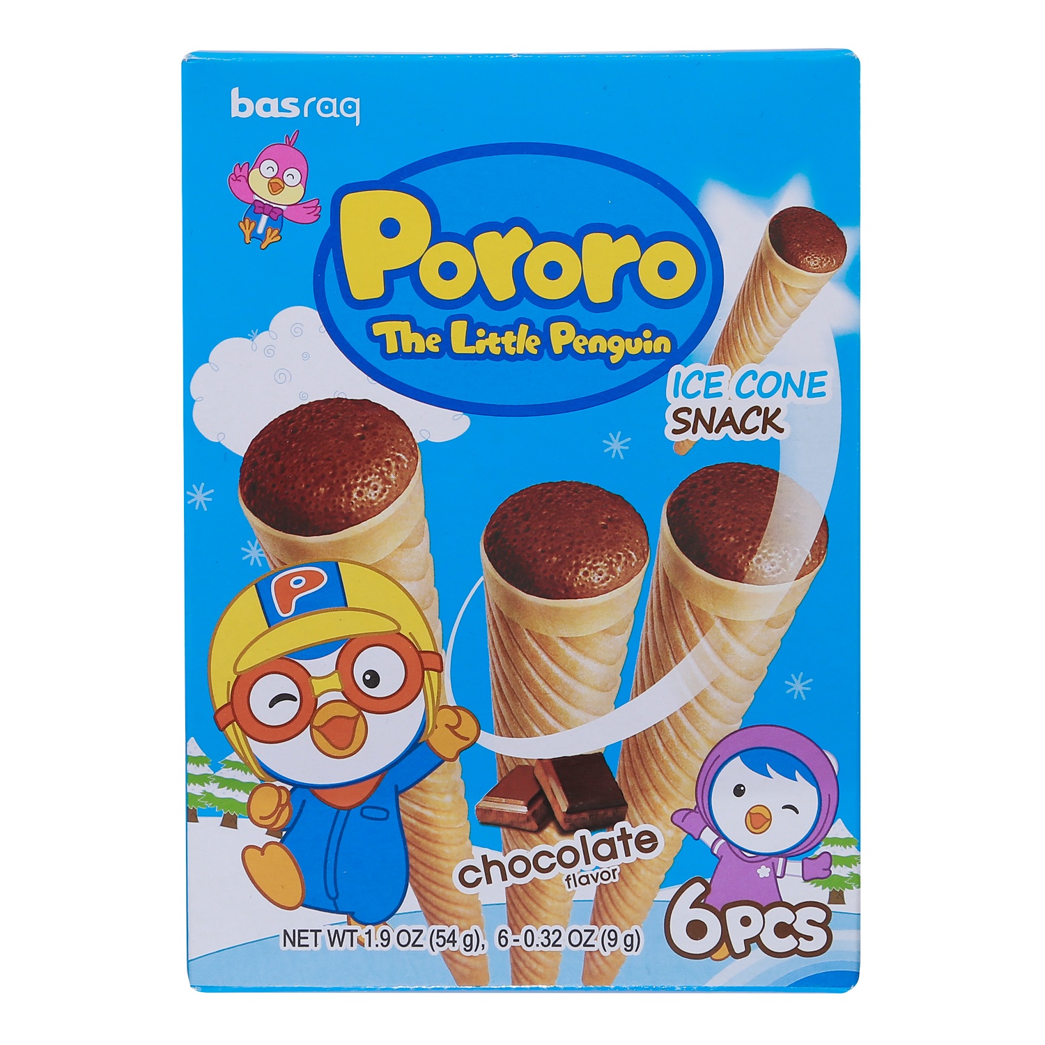 Bánh kem ốc quế Pororo vị socola 54g