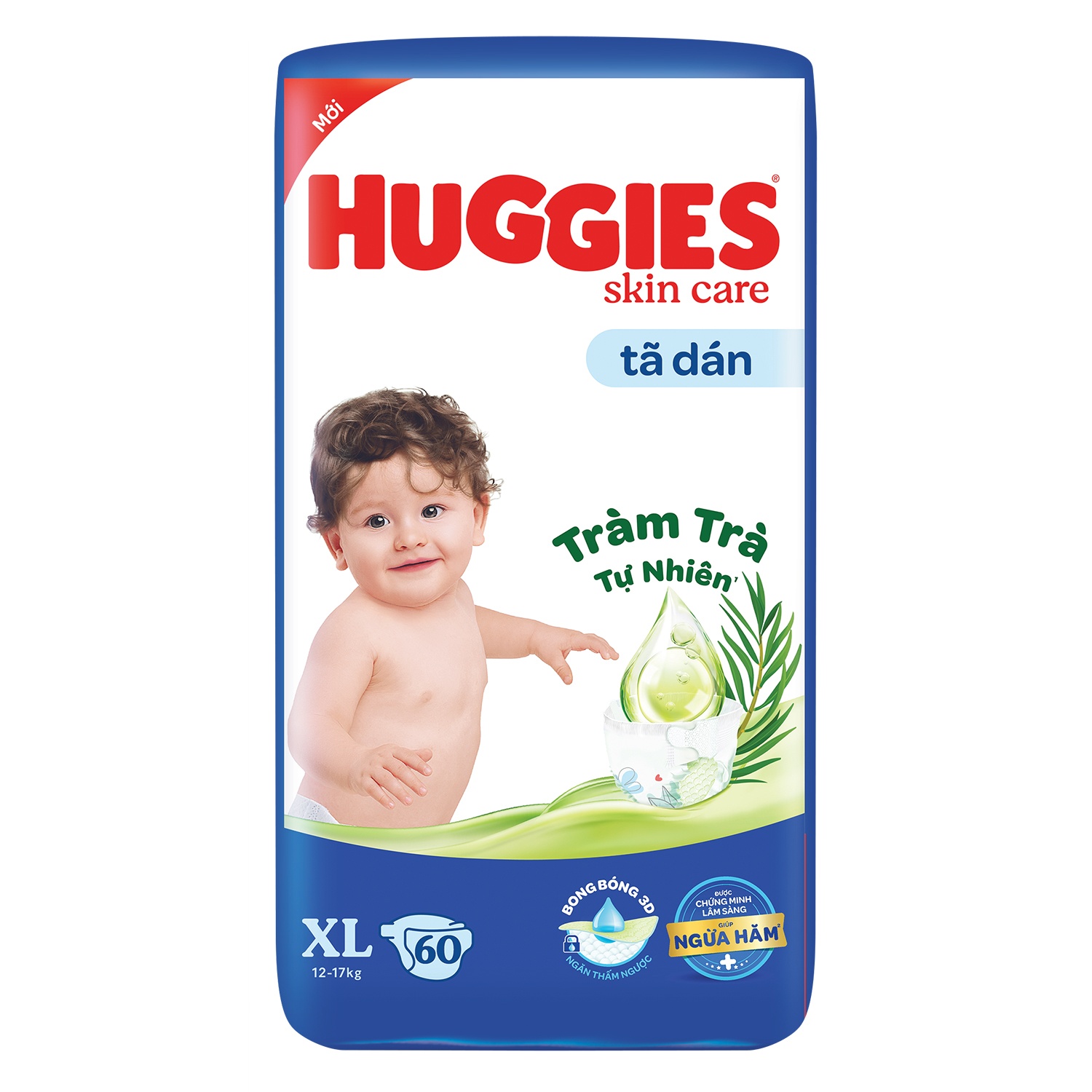 Bỉm - Tã dán Huggies size XL 60 miếng (cho bé 11 - 16kg)