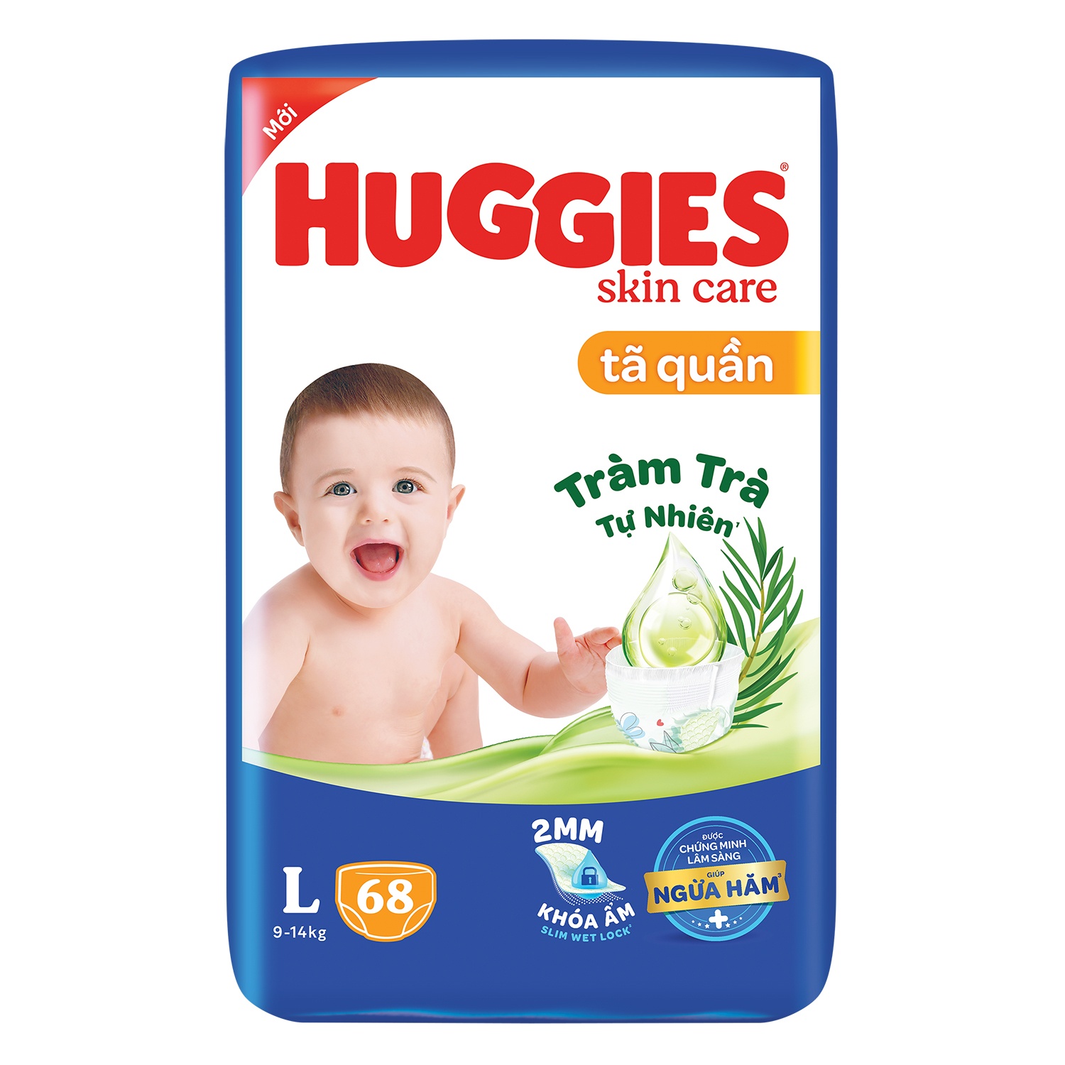 Bỉm - Tã quần Huggies size L 68 miếng (cho bé 9 - 14 kg)