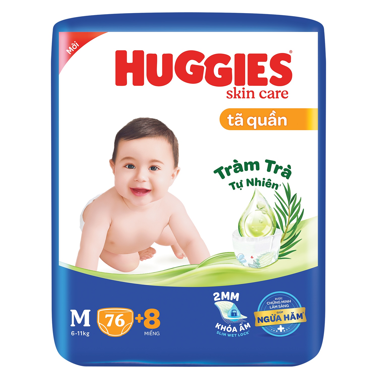 Bỉm - Tã quần Huggies size M 76 miếng (cho bé 6 - 11kg)