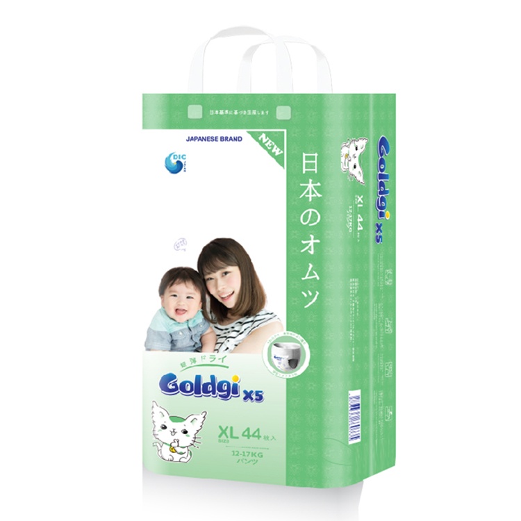 Bỉm - Tã quần Goldgi+ X5 size XL 44 miếng (cho bé 12 - 17kg)