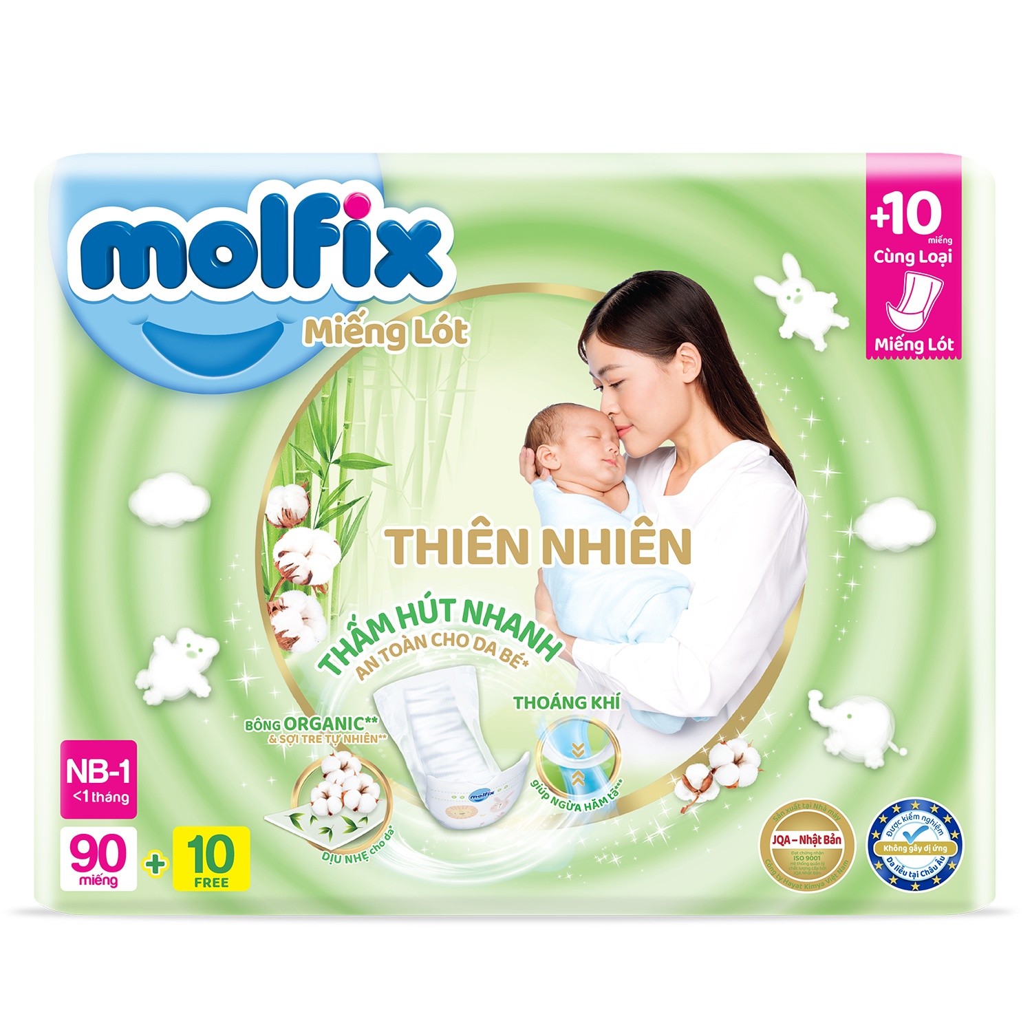 Miếng lót Molfix Jumbo newborn 1 (90+10) (cho bé dưới 1 tháng tuổi)