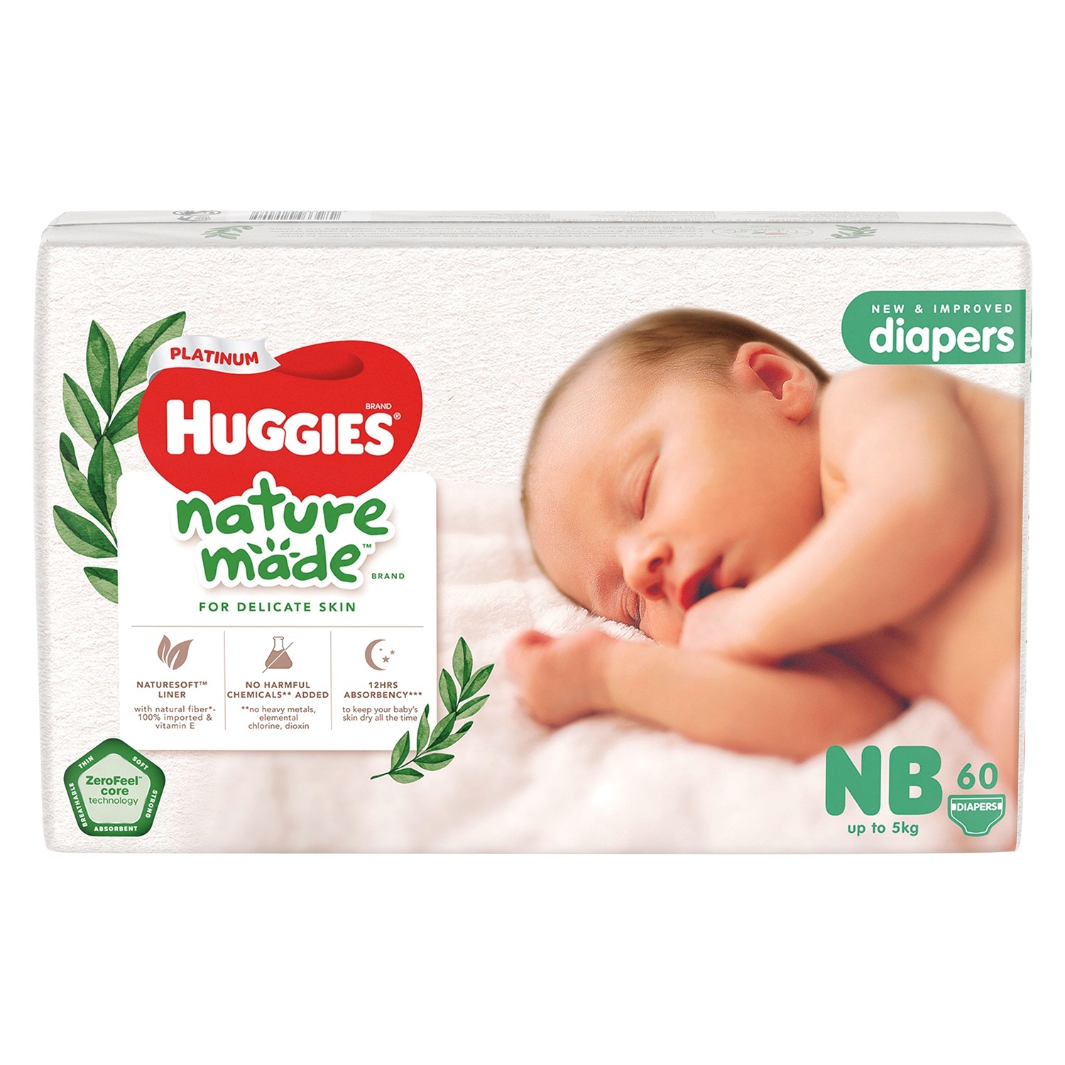 Tã dán Huggies Platinum siêu cao cấp NB (60 miếng dưới 5kg)