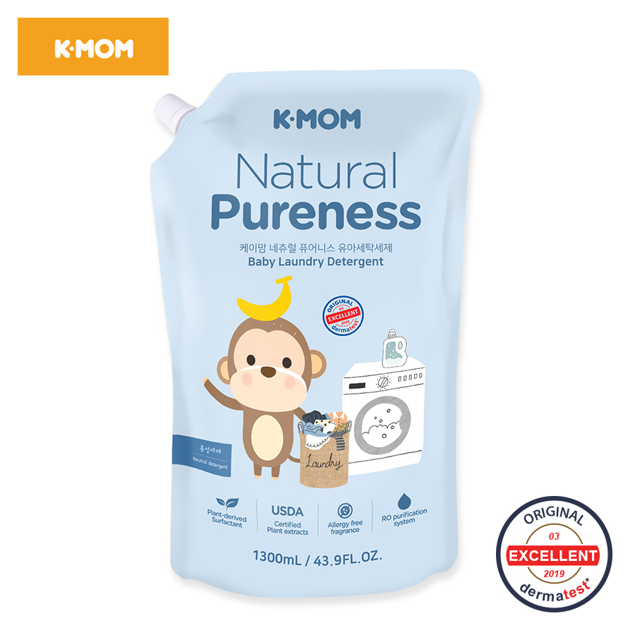 NƯỚC GIẶT ĐỒ SƠ SINH HỮU CƠ K-MOM HÀN QUỐC (TÚI 1300ML)