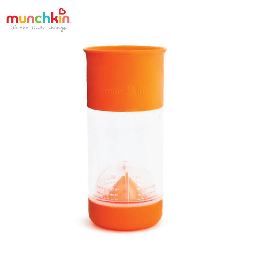 CỐC 360 ĐỘ CHỐNG ĐỔ CÓ NGĂN ÉP TRÁI CÂY MUNCHKIN (CAM-414ML)