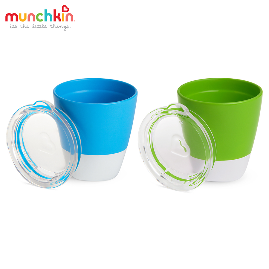 BỘ 2 CỐC CÓ NẮP MUNCHKIN (XANH LÁ-XANH LƠ)