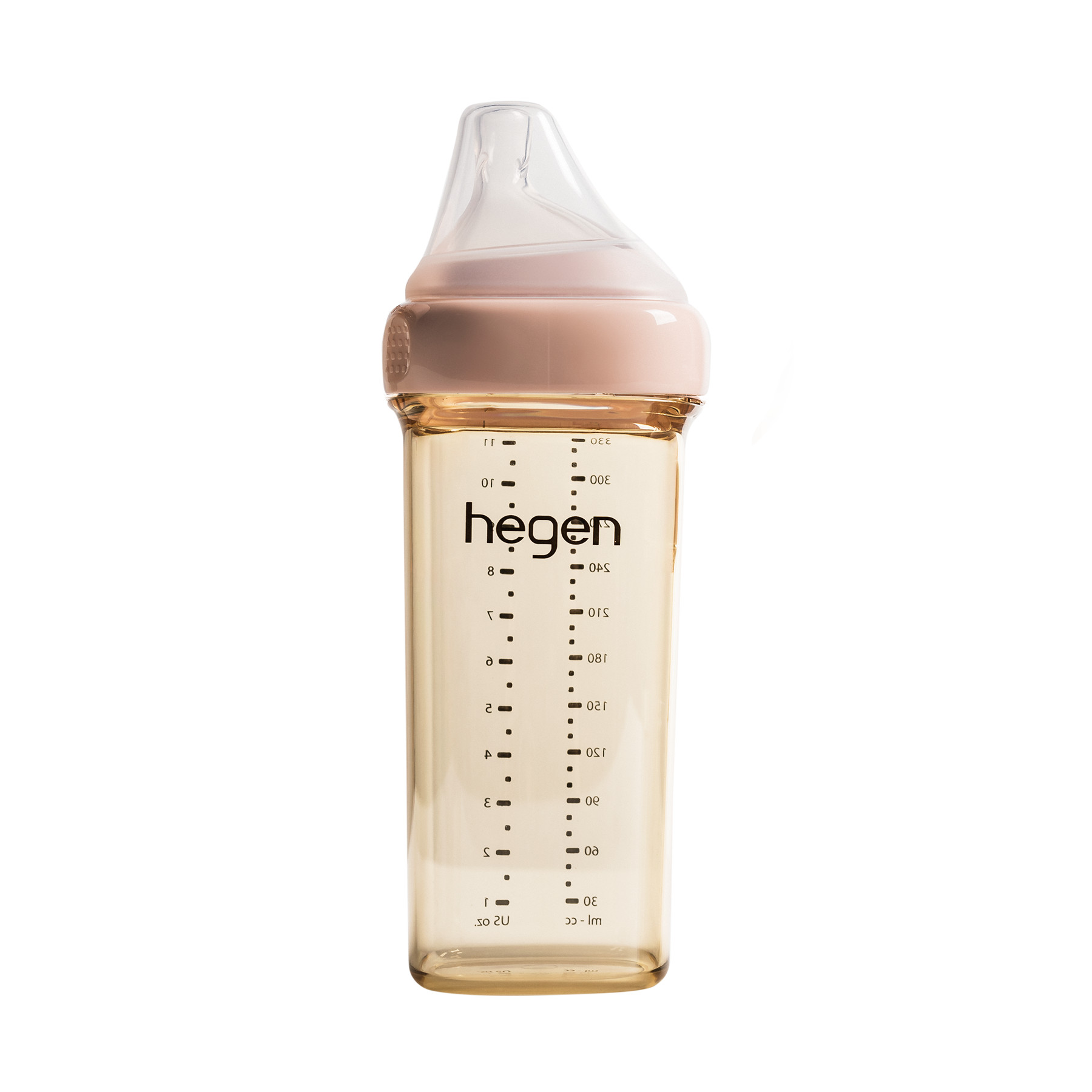 Bình sữa Hegen PPSU 330ml núm ti size L trên 6 tháng, Pink