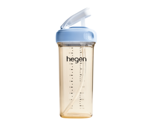 Bình tập uống Hegen Straw cup PPSU 330ml, Blue