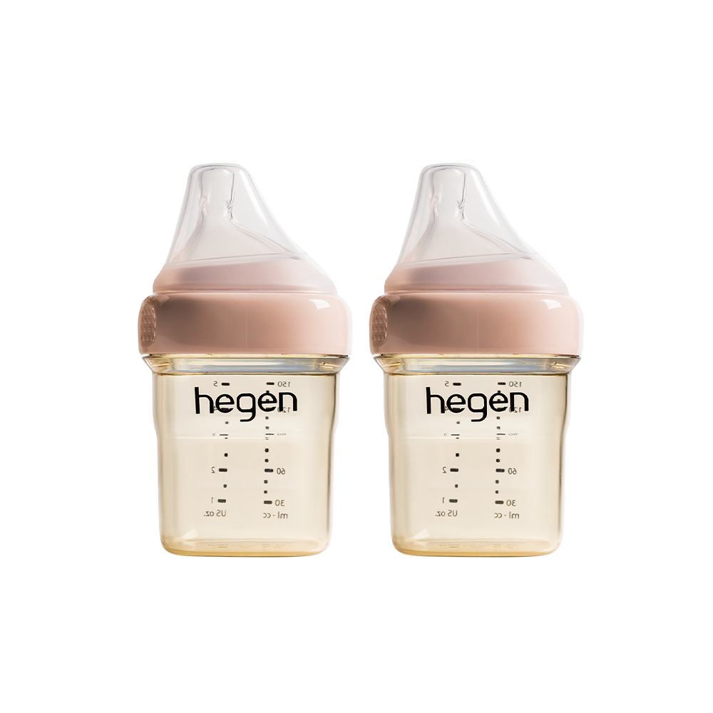 Bộ 2 bình sữa Hegen PPSU 150ml núm ti size S từ 1 – 3 tháng, Pink