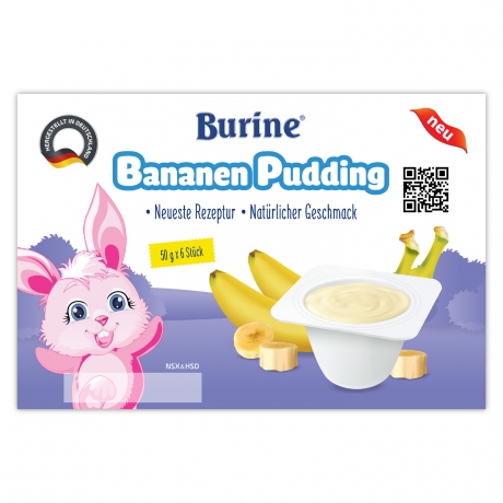 Pudding Burine vị chuối 50g x 6 hộp (Trên 6 tháng)