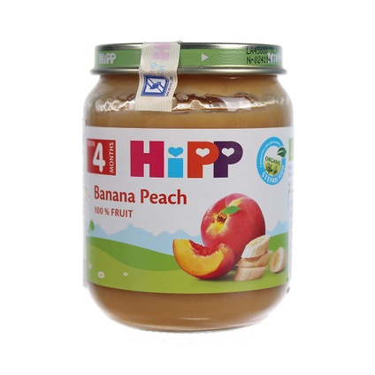 Dinh dưỡng đóng lọ HiPP chuối, đào 125g 4396