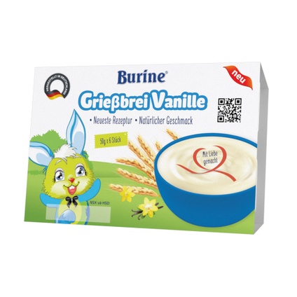 Cháo sữa Burine vị Vani mới 300g cho bé 6M+