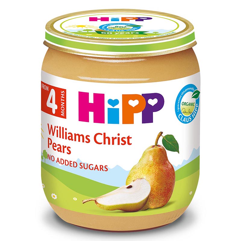 Dinh dưỡng đóng lọ HiPP Lê williams 125g