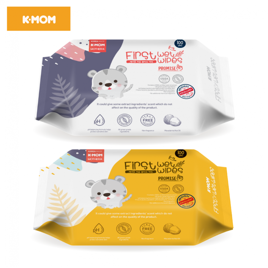 KHĂN ƯỚT CAO CẤP K-MOM HÀN QUỐC (100C)