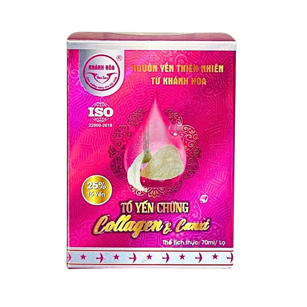 Tổ yến chưng Collagen và Canxi Hộp 1 Hũ 70ml