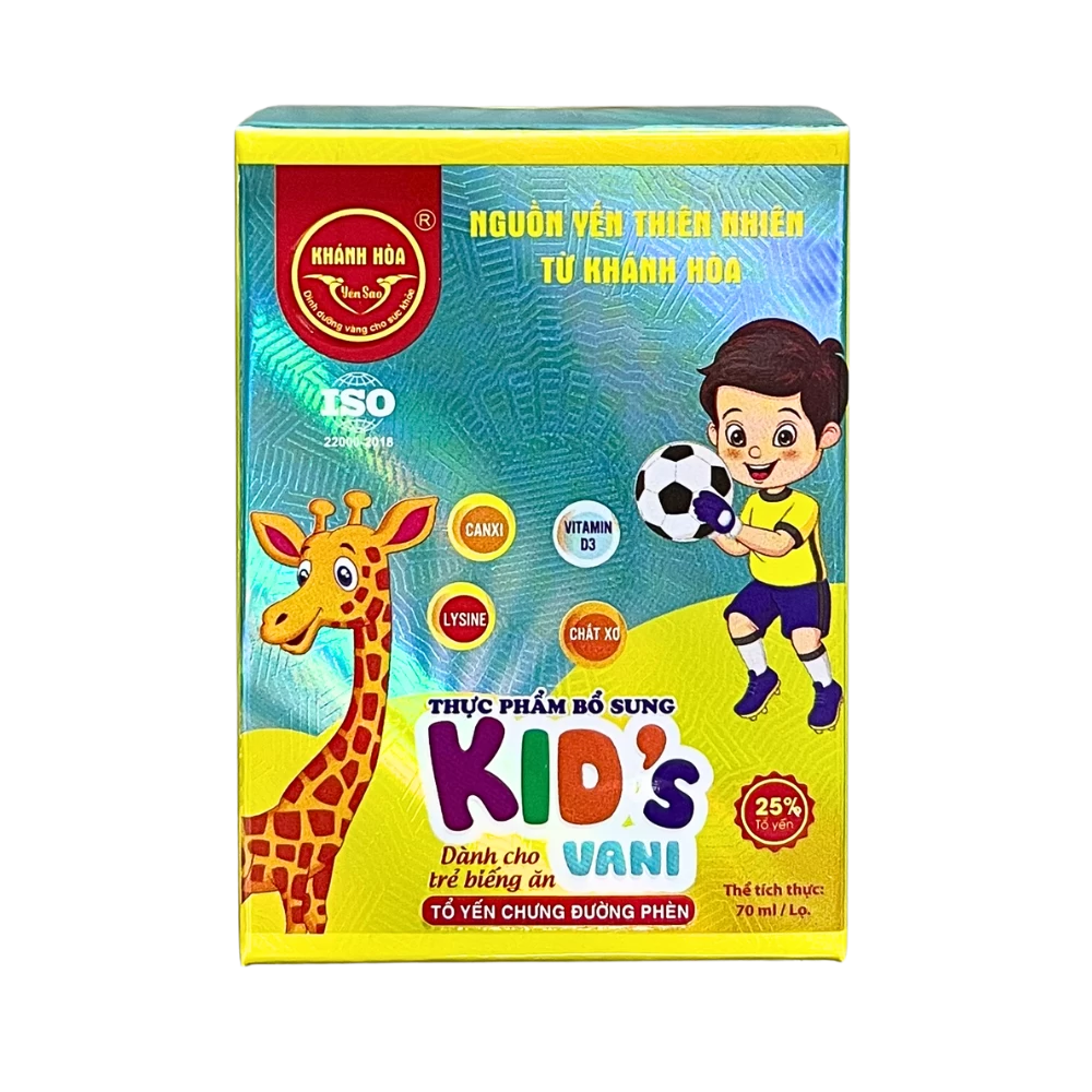 Tổ yến chưng đường phèn Kids Vani Hộp 1 Hũ 70ml