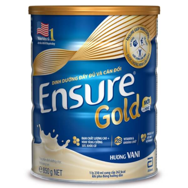 Sữa Ensure Gold 850g - hương vani