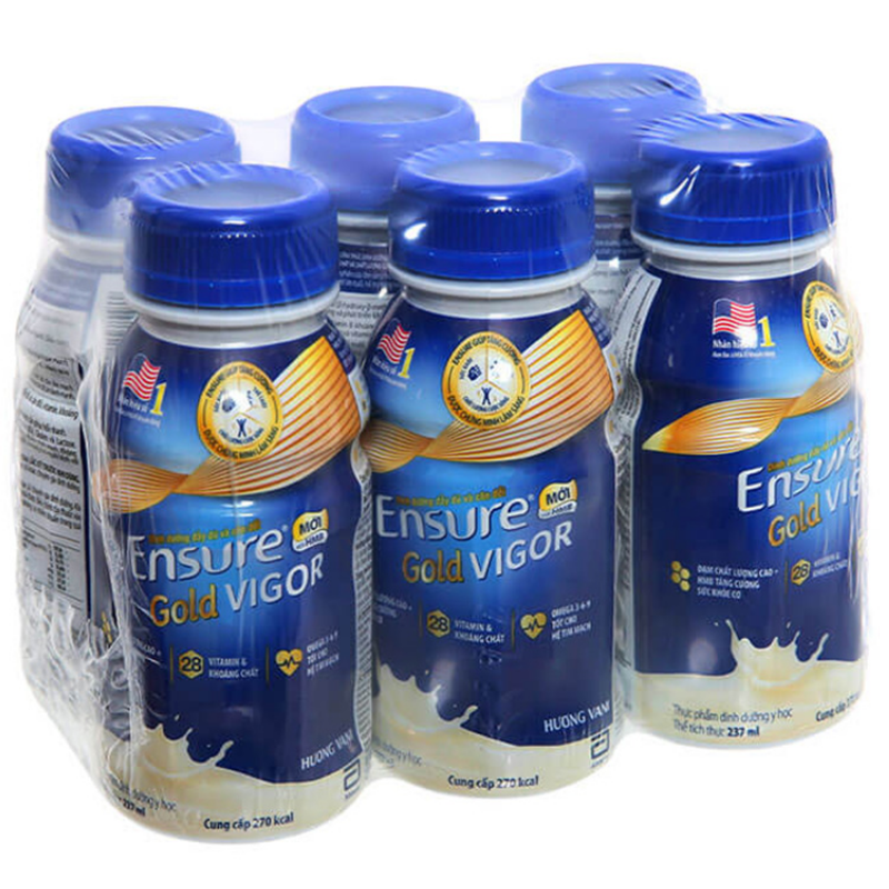 Sữa Ensure Gold Vigor nước chai 237ml (lốc 6 chai)