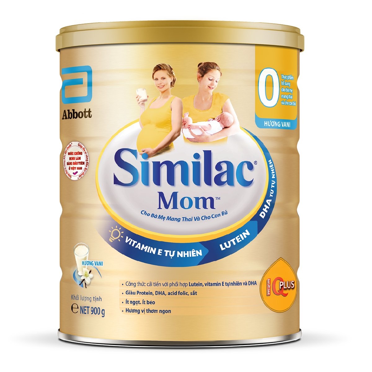 Sữa bầu Similac Mom IQ Plus hộp 900g hương vani