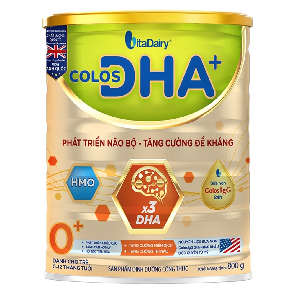 Sữa Colos DHA 0+ 800g cho bé từ 0-12 tháng