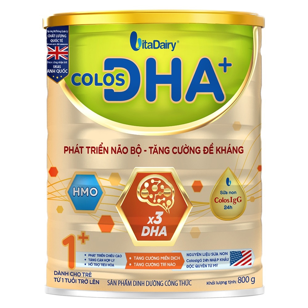 Sữa Colos DHA 1+ 800g cho bé từ 1-2 tuổi