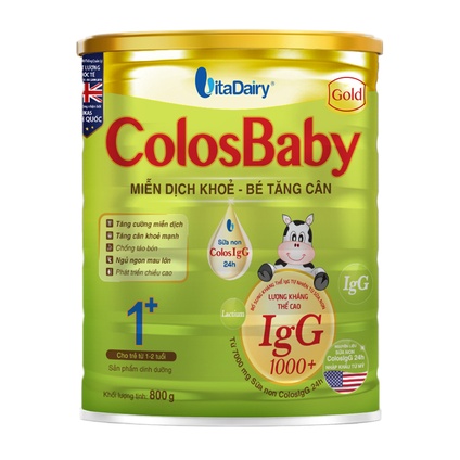 Sữa bột Colosbaby gold 1+ 800g tăng cường hệ miễn dịch (1-2 tuổi)