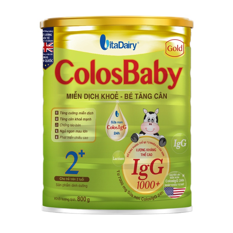 Sữa bột Colosbaby gold 2+ 800g tăng cường hệ miễn dịch (2Y+)