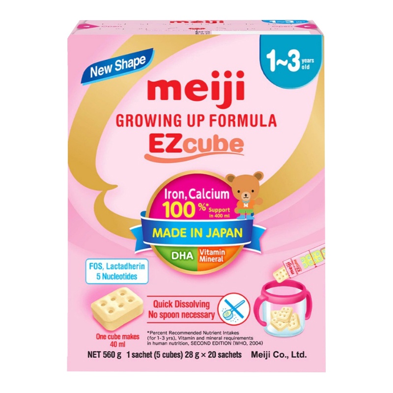 Sữa thanh Meiji EZcube 560g cho bé 1-3 tuổi