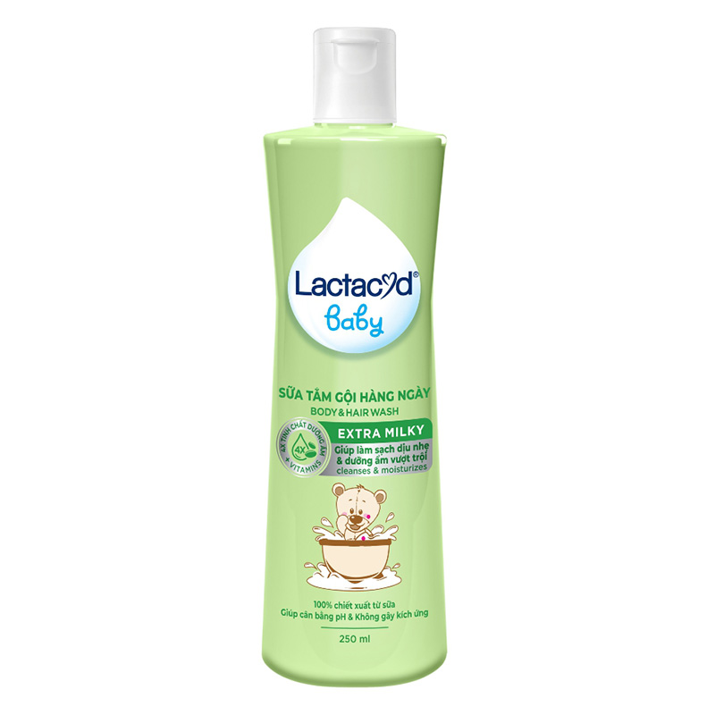 Sữa tắm gội trẻ em Lactacyd Milky bảo vệ da và tóc 250ml