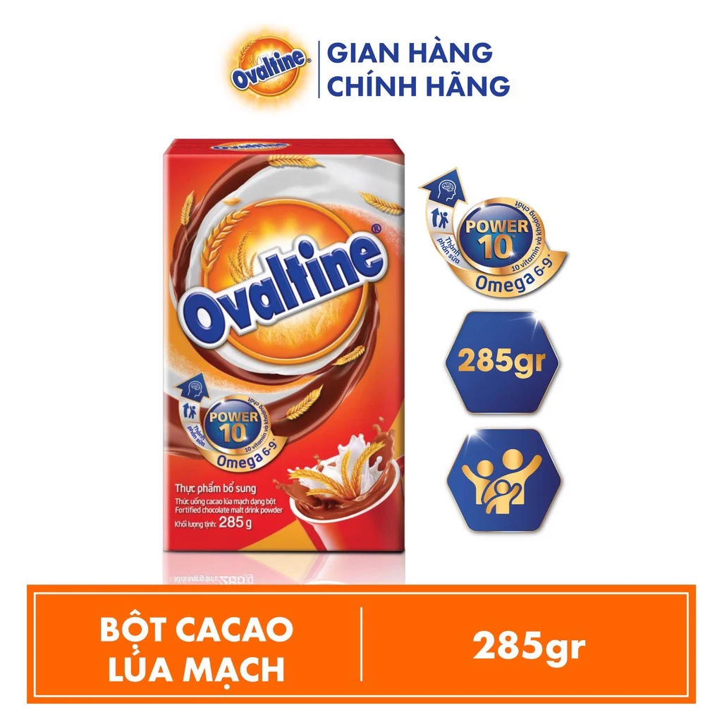 Ovaltine - Bột cacao lúa mạch (hộp 285g)