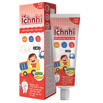 Kem đánh răng thảo dược Ích Nhi hương dưa gang 50g (< 6 tuổi)