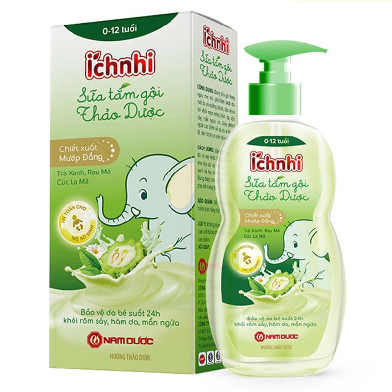 Sữa tắm gội thảo dược Ích Nhi 200ml